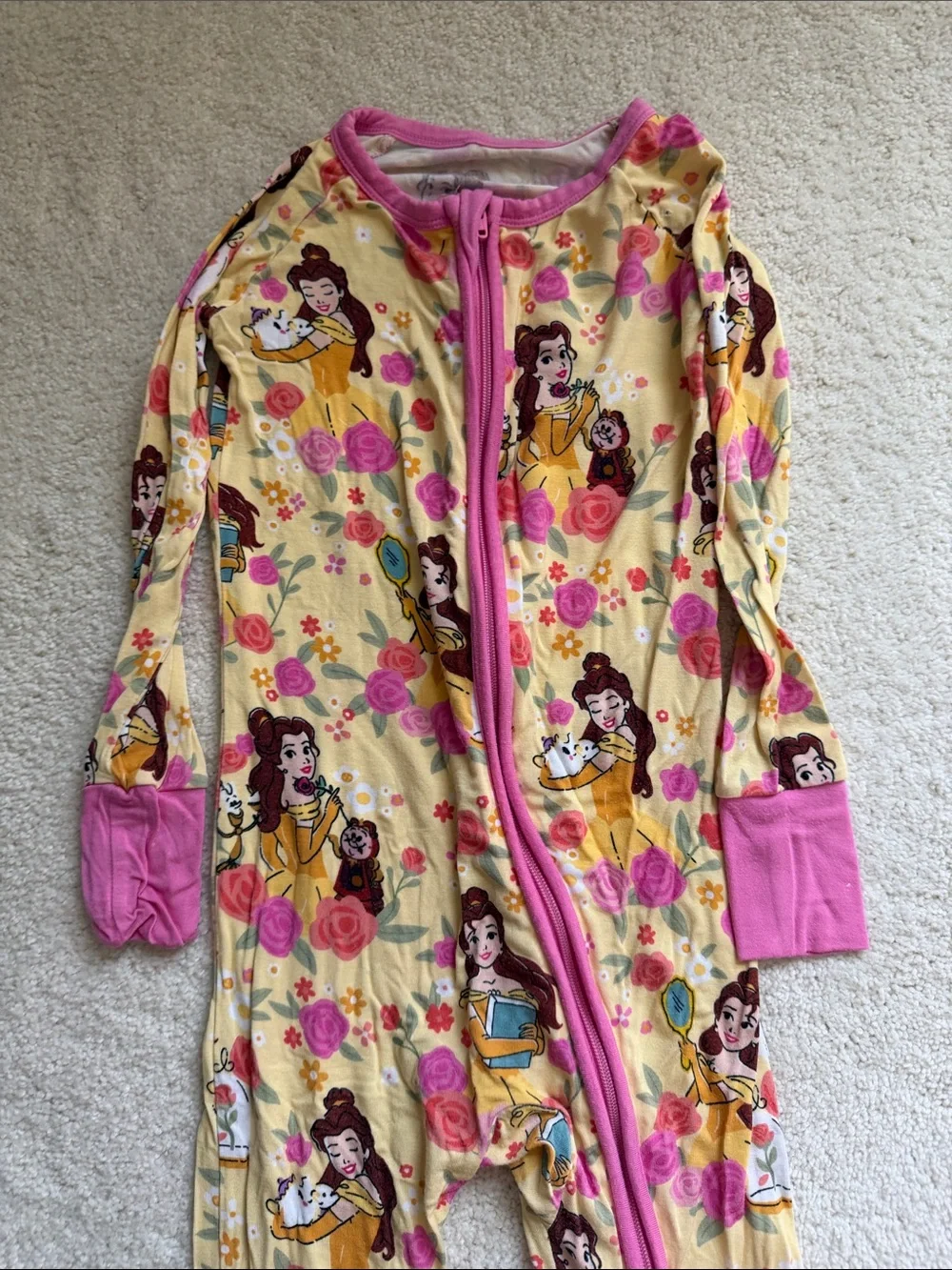 Little Sleepies Princess Belle Floral LS Zippy  18-24 months